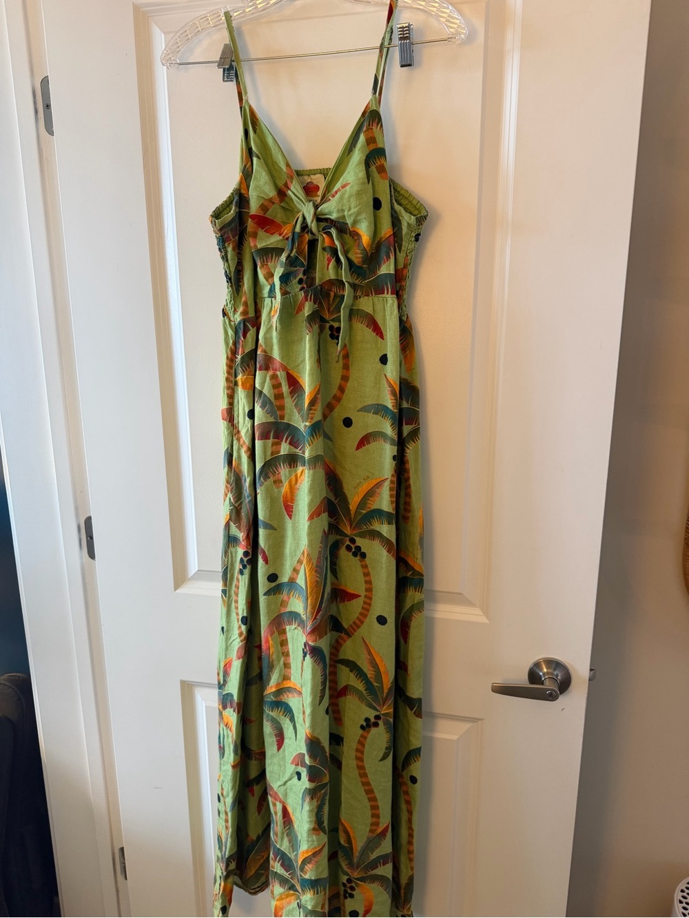 FARM Rio Olive Green Tropical Tie-Front Maxi Dress - Picture 5 of 6